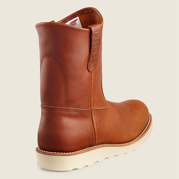 Red Wing Iş Botu Erkek - Traction Tred - 9-Inch Soft Toe Pull-On - Kahverengi - 95ZWDGLAO